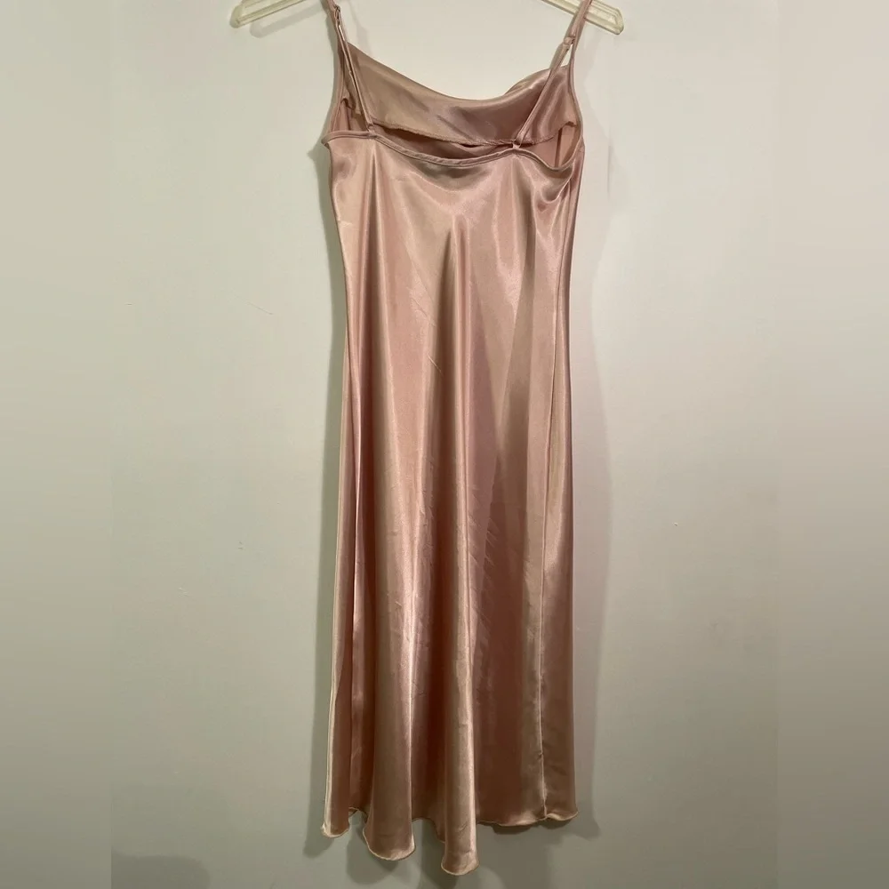 Bebe Satin Cowl Neck Spaghetti Strap Midi Slip Dress 90’s Y2K comeback! Small - Picture 4 of 4